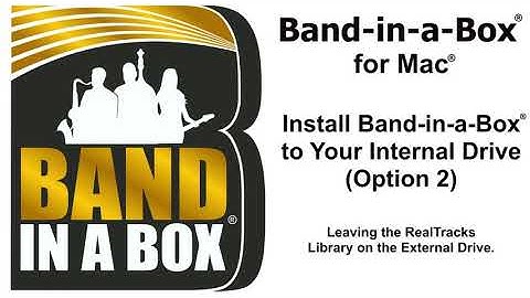 Band-in-a-Box® for Mac® - Partial Install: Leave RealTracks on External Drive (Option 2)