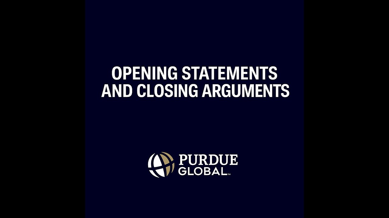 Opening Statements and Closing Arguments - YouTube