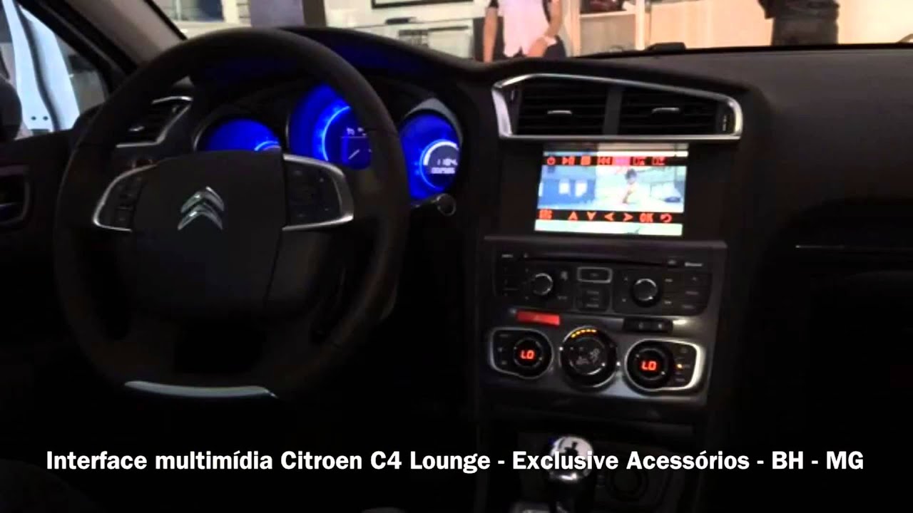 Interface Multimidia Citroen C4 Lounge Exclusive Acessorios Bh Mg Youtube