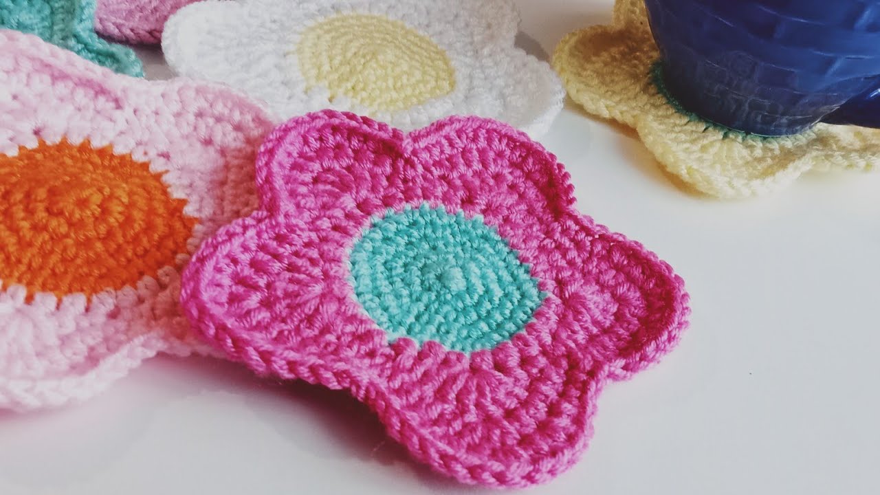 BASİT GÜZEL BARDAK ALTLIĞI ✅ PAPATYA BARDAK ALTLIĞI✅ ÖRGÜ MODELLERİ