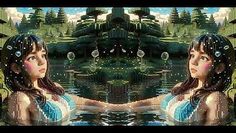 Natural Voxel Baths / Ai Animation 4K #asmr