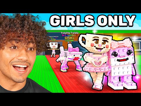 0 To 1 TRILLION With GIRL ONLY Brainrots In Steal A Brainrot