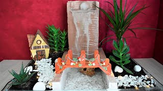 How to make Fairy Garden with real Waterfall