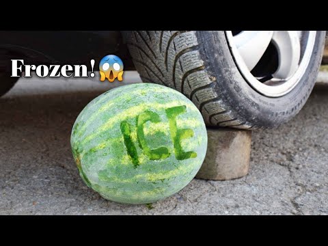 experiment!-car-vs-things-|-car-vs-ice-watermelon