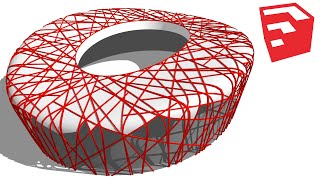Beijing National Stadium Modeling in SketchUp | Bird's Nest | TutorialsUp