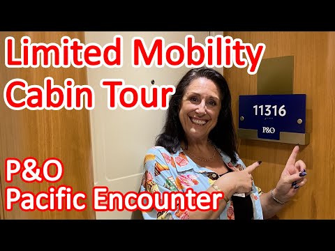 P&O Pacific Encounter Limited Mobility Cruise Ship Cabin Tour - Inside Stateroom 11316 Video Thumbnail