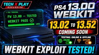 TESTING PS4 13.00 WebKit! 13.02 - 13.52 Exploit Coming Soon [Online & Offline Test]