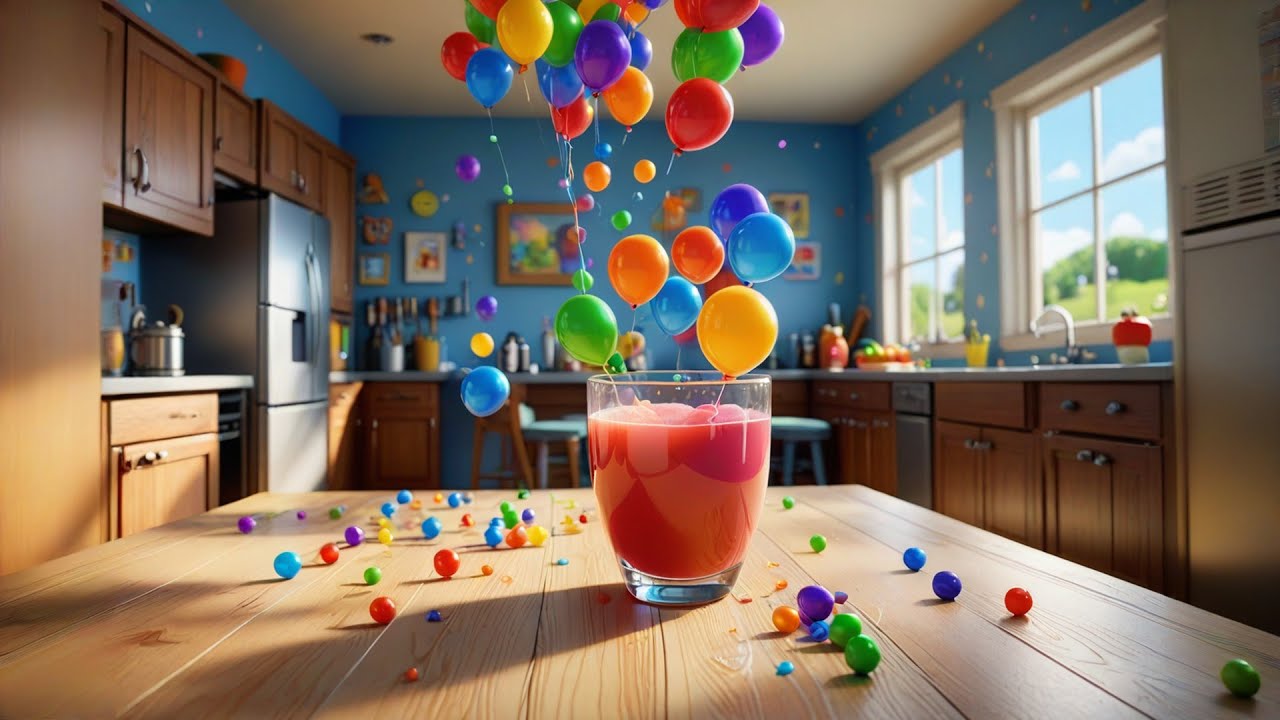 A Balloon Flew Into My Juice 🎈🥤 | Fun Kids Story Song | Preschool Learning Video