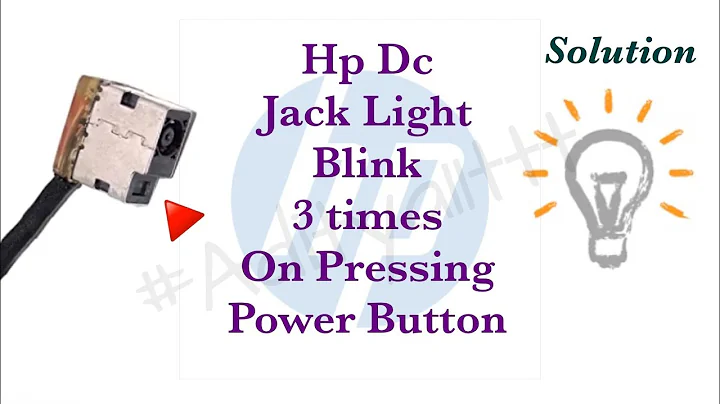 Laptop Dc jack Light blinks 3 times after press power on switch Solution