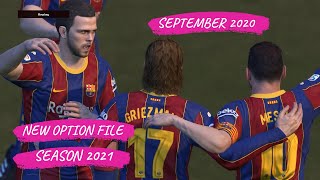 New Option File Transfer September 2020 PES 2016