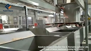 Auto Pallet Block Production Line in Romania site