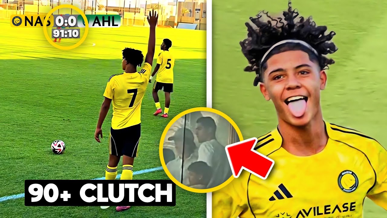 Cristiano Ronaldo Jr. Free Kick Winner for Al Nassr! CR7 & Georgina’s Reaction 😮❤️