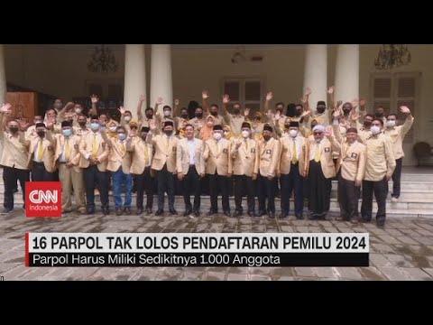 16 Parpol Tak Lolos Pendaftaran Pemilu 2024 KPU