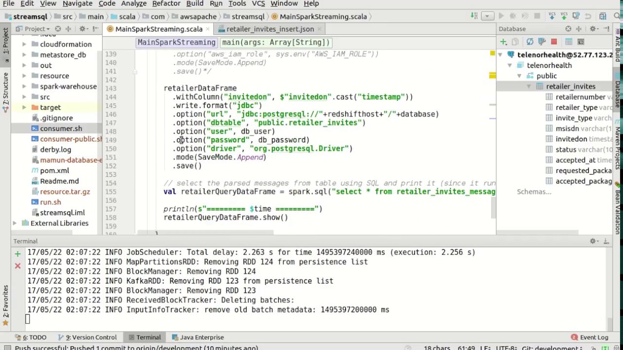 Kafka read spark insert to redshift YouTube