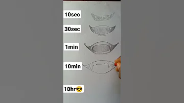 How to Draw anime mouth in 10sec,10mins,10hr😎#shorts