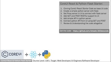 Combining CoreUI, React (UI), Python and Flask (Server) as full solution