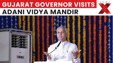 Gujarat Governor Acharya Devvrat Visited Adani Vidya Mandir, Addressed Students
