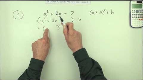2016 Nat 5 Mathematics  paper 2 number 9