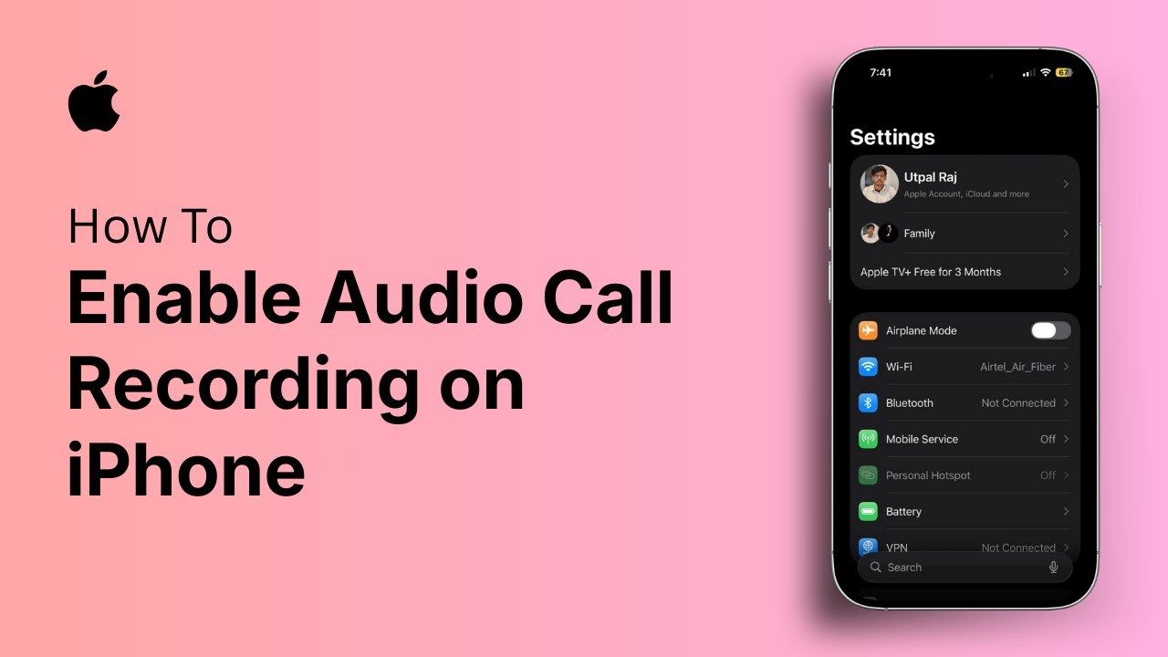 How to Enable Audio Call Recording on iPhone - YouTube