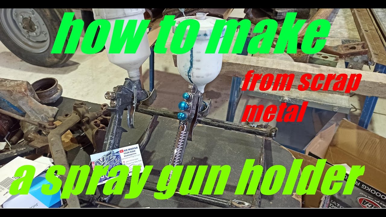 how to make a spray gun holder . from scrap metal and junk YouTube