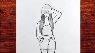Bts Kızı Çizimi Karakalem Kız Nasıl Çizilir Adım Adım .Açizim