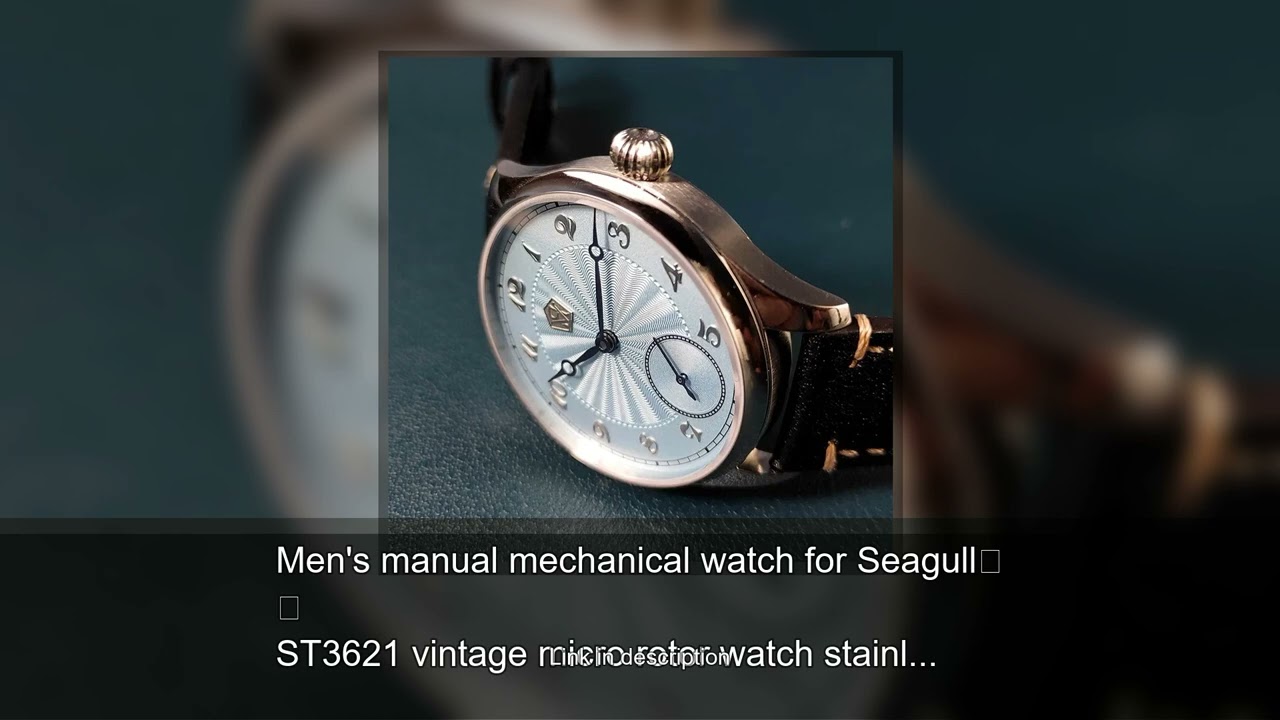 Men's manual mechanical watch for Seagull ST3621 vintage micro rotor watch stainless steel wate