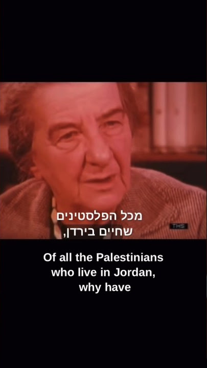 Golda Meir’s, former Prime Minister of Israel, brilliant point about the state of Israel #israel