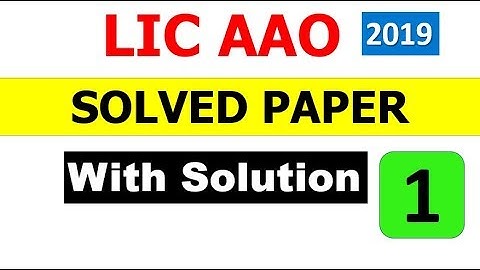 LIC AAO - Reasoning Solved PAPER - (Imp Questions SERIES) by PracticeMock