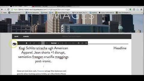 Adding Text and Images to Squarespace