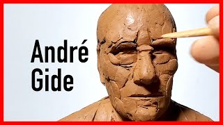 Sculpting André Gide: Where Literature Meets Art #Sculpting #Clay #Portrait #Art #Crafts #Artist