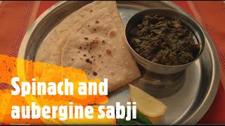 How to Make Spinach & Aubergine Sabji (Curry) | Vegan | Cook With Me