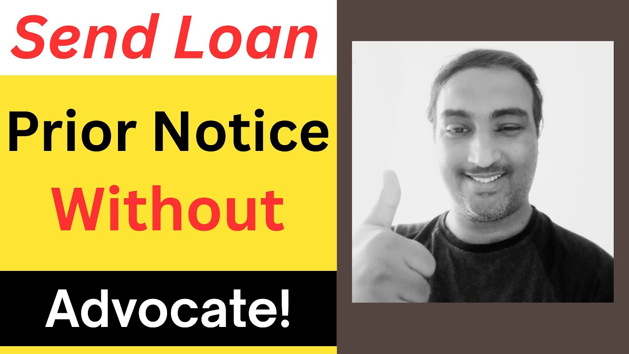 How to Send a Legal Prior Notice WITHOUT a Lawyer (Loan Default Case) | Loan Default