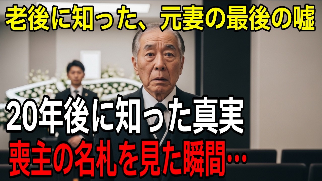 [人生ドラマ]離婚から20年、葬儀場で喪主を見た瞬間、言葉を失った理由 元妻の葬儀で知った、20年間隠されていた家族の真実