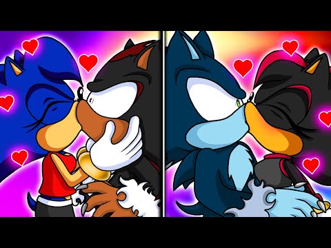 SONICA & SHADINA KISS SHADOW! [Sonic Comic Dub] 