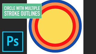 Concentric Circles with Multiple Outlines in Photoshop [BEGINNER TUTORIAL]