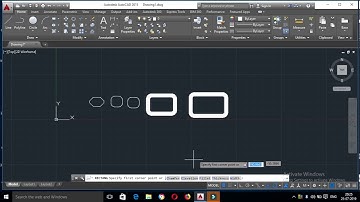 Autocad Draw tool-Rectangle,Polygon,ellipse In autocad-tamil
