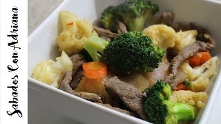 Como hacer una Ensalada de Vegetales con Carne de Res - Sabados Con Adriana