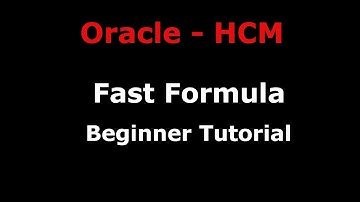 First Formula Part I - Oracle Fusion HCM Fast Formula Tutorial - 7