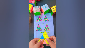 How to solve pyramid cube with algorithm ❤️❤️#youtube #rubikscube #short #shorts