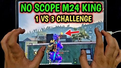 NO SCOPE M24 SNIPER KING - 1 VS 3 CHALLENGE | IPAD PRO PUBG HANDCAM GAMEPLAY