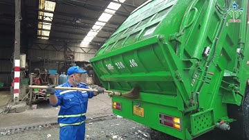 XE ÉP RÁC & XE CHỞ RÁC THÙNG RỜI 3 CHÂN UD QUESTER CWE350 E5 #hooklift #xeepracmangxuc #xetaiud