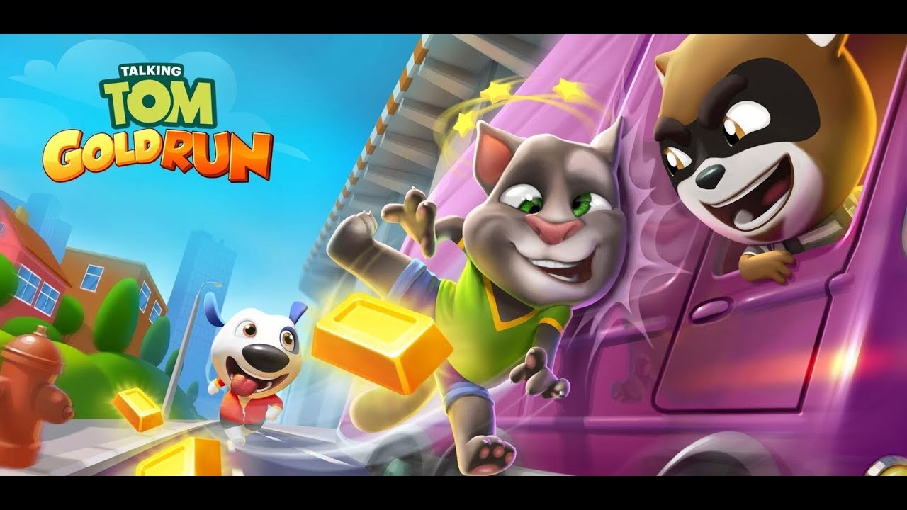 Chơi Talking Gold Run Mèo Tom Chạy Ăn Hàng - Cu Lỳ Chơi Game Vui Nhộn -  Youtube