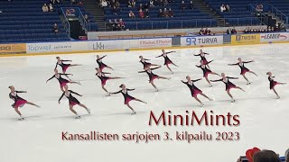 MiniMints 🥈 Kansallisten sarjojen 3. kilpailu 2023 - Synchronized Skating Muodostelmaluistelu