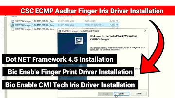 CSC ECMP Bio Enable CMI Tech Driver Installation | CSC Aadhaar CMI Tech Iris Finger Driver