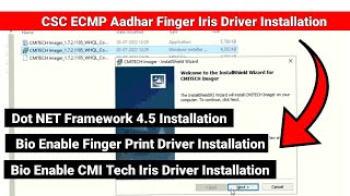 CSC ECMP Bio Enable CMI Tech Driver Installation | CSC Aadhaar CMI Tech Iris Finger Driver screenshot 2