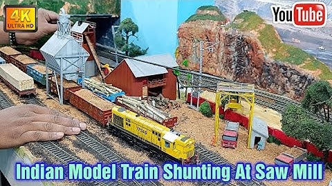 Indian Railways HO Scale Model Train Shunting at Sawmill | Indian Model Train | WAP 7 | train video