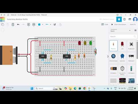 how to make a traffic light circuit using Tinkercad. Easy without coding