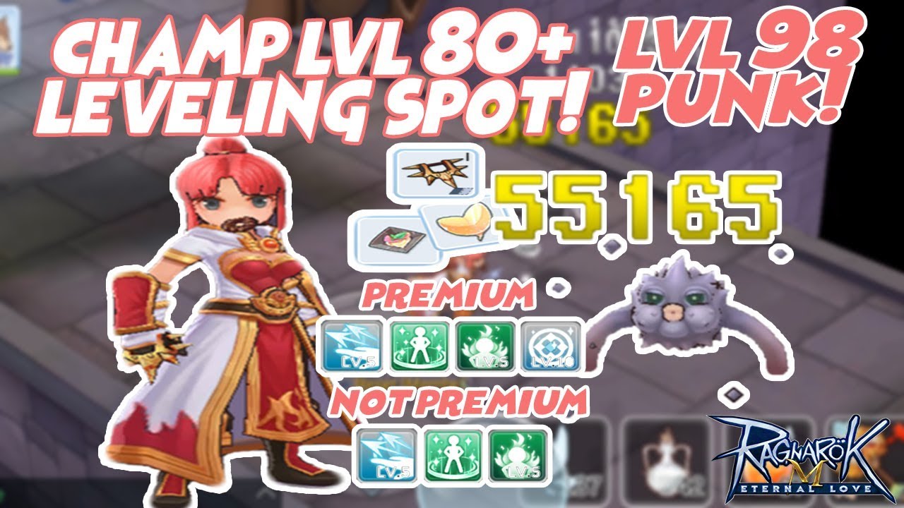 RAGNAROK M ETERNAL LOVE LVL 80++ CHAMPION LEVELING GUIDE USING BASIC