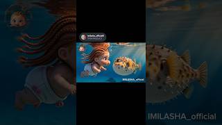 👶 Cute Baby Meets Puffer Fish! 🐡 #shorts #viral
