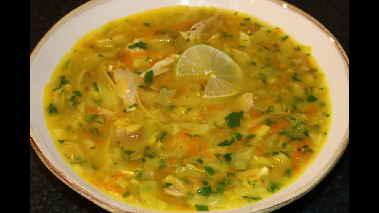 طرز تهیه سوپ کلم برگ با مرغ دستوری از نیلوفر سوپ درعرض 32 دقیقه ، سوپ برای سرماخورگی